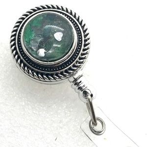 Handmade 18mm Snap Retractable Pull ID Badge Holder Reels Recoll with clip